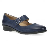 Dansko Women's Collette Mary Jane Wide Navy Burnished Nubuck - 10503290200