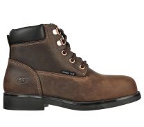 SKECHERS WORK Women's Ravlas Steel Toe Work Boot Brown -108013