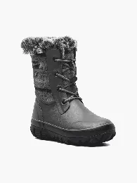 BOGS Unisex Kids' Arcata II Cozy Plaid Waterproof Insulated Winter Boot Dark Gray Multi - 73092-074