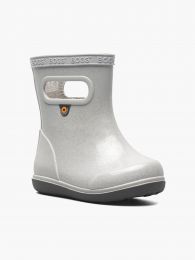 BOGS Unisex Kids' Skipper II Rain Boots Silver Glitter - 73011I-040