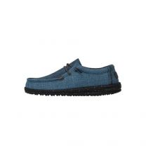 HEY DUDE Shoes Men's Wally Eco Linen Eclipse Blue - 112472771