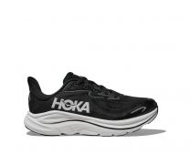 Hoka Unisex Big Kid's Clifton 10 Running Shoe Black/White - 1168860-BWHT