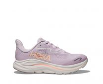 Hoka Unisex Big Kid's Clifton 10 Running Shoe Lilac Cream/Tangerine Glow - 1168860-LRMT