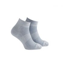 Wrightsock Unisex Coolmesh II Quarter Socks Light Grey - 805.0500