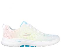 Skechers Women's Go Walk 6 - Vibrant Energy Walking Shoe White/Multi -  124520-WMLT