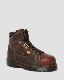 Dr. Martens Unisex Ironbridge Extra-Wide Steel Toe Metatarsal Guard Work Boots Teak - R14403201