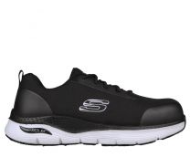 SKECHERS WORK Men's Arch Fit SR - Ringstap Alloy Toe Work Shoes Black/White - 200086-BKW