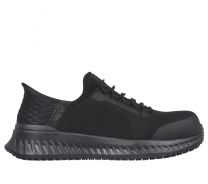 SKECHERS WORK Men's Slip-ins Tilido - Fletchit Composite Toe Work Shoe Black - 200206-BLK