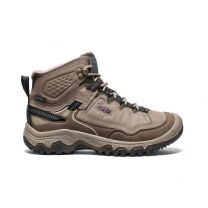 KEEN Women's Targhee IV Mid Waterproof Hiking Shoe Brindle/Nostalgia Rose - 1029017