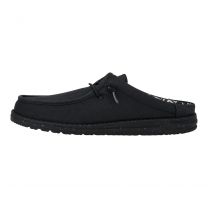 HEY DUDE Shoes Men's Wally Slip Canvas Black/Black - 41293-060