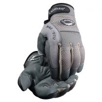 Caiman 2970 Genuine American Deerskin Multi Activity Glove, Gray and Silver