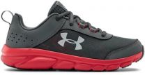 Under Armour Unisex Big Kids' Grade School Assert 8 Pitch Gray/Versa Red/Mod Gray - 3022100-102