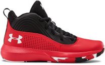 Under Armour Unisex Kids Grade School Lockdown 4 Basketball Shoes Red/Black/White - 3022123-601