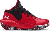 Under Armour Unisex Kids' Grade School Jet '21 Basketball Shoe Red/Black/White - 3024794-600