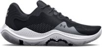 Under Armour Men's Spawn 4 Basketball Shoes Black/White/Metallic Silver - 3024971-001