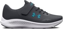 Under Armour Boys' Pre-School UA Pursuit 3 Alternate Closure Running Shoes Pitch Gray/Sonar Blue/Blue Surf - 3024988-101