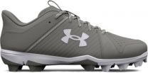 Under Armour Men's Leadoff Low Rubber Molded Baseball Cleat Baseball Gray/Baseball Gray/White - 3025589-101