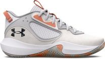 Under Armour Unisex UA Lockdown 6 Basketball Shoes White/Bubble Peach/Black - 3025616-102