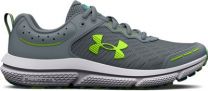 Under Armour Unisex Kids' Grade School Assert 10 Running Shoe Gravel/Glacier Blue/Lime Surge - 3026185-101