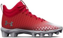 Under Armour Men's UA Spotlight Franchise 3.0 RM Lacrosse Cleats Red/White/Metallic Silver - 3026339-601