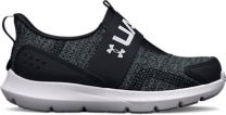 Under Armour Infant Boys' UA Surge 3 Slip On Sneaker Black/Black/White - 3026530-001