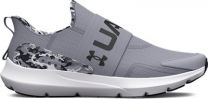 Under Armour Boys' Grade School UA Surge 3 Slip On Sneaker Mod Gray/Black/Black - 3026673-100