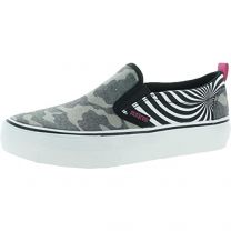 Punkrose Womens Volt'd-Anything Goes Camo Slip On Loafers