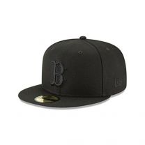 New Era 59Fifty Hat MLB Basic Boston Red Sox Black/Black Fitted Baseball Cap