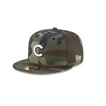 New Era Chicago Cubs Woodland Camo Basic 59FIFTY Fitted Hat 11941975
