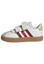 adidas Unisex-Baby VL Court 3.0, White/Collegiate Burgundy/Wonder Alumina, 7.5