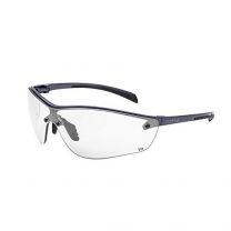 Bollé Safety 40237, Silium+ Safety Glasses Platinum, Dark Gunmetal Frame, Clear Lenses