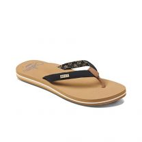 REEF Women's Cushion Sands Flip Flop Black/Tan  - RF0A3YOWBTA