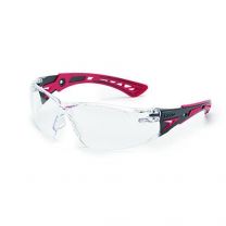 Bolle Safety RUSH+ 41080 Clear PC ASAF - Platinum Black & Red