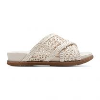 Women's Zora Open Toe Slip-on Casual Ivory Sandals - W-Zora2-IVO01