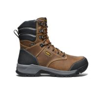 KEEN Utility Men's 8" Evanston Soft Toe Waterproof Insulated Work boot Bison/Black - 1029854