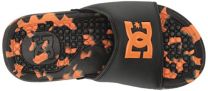 DC Boy's Unisex-Child Bolsa Athletic Slide Sandal, Black/Orange, 12 Little Kid