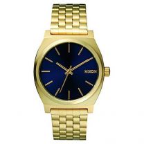 Nixon Time Teller A0451931-00. Light Gold and Cobalt Blue Women?s Watch (37mm. Light Gold Metal Band/Cobalt Watch Face)