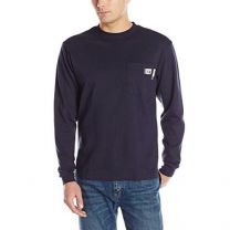 WOLVERINE Men's Flame Resistant Long Sleeve T-Shirt Navy - W1023290-417