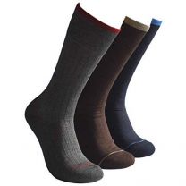 Next Knit Men's Assorted Crew Cut Dress Socks Navy, Charcoal, Brown 3 Pack 8-12.5 NK1195DP