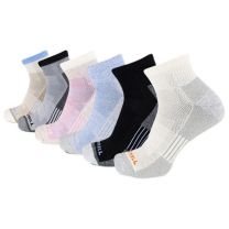 Merrell Unisex Recycled Everyday Cushion Quarter Socks Grey Assorted (6 pairs) - MEA33810Q6B2001-GYAST