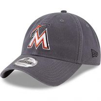 New Era Women Marlins Graphite Core Classic 9Twenty Adjustable Hat Cap 11591585