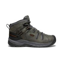 KEEN Utility Men's Flint II Mid Soft Toe Waterproof Work Boot Steel Grey/Tortoise Shell - 1027098