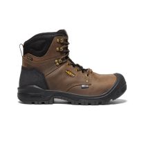 KEEN Utility Men's 6" Independence Soft Toe Waterproof Work Boot Dark Earth/Black - 1026489