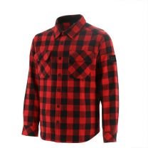 Caterpillar Workwear Men's Buffalo Check Flannel Overshirt Red/Black - 1610031-12912