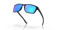 Oakley Men's OO9448 Sylas Rectangular Sunglasses, Matte Black/Prizm Sapphire Iridium Polarized, 57 mm