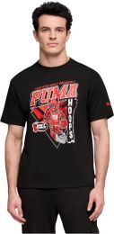 PUMA Men's Basketball Graphic T-Shirt, Rival Rage Puma Black SS25, XX-Large