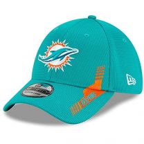 New Era Men's Aqua Miami Dolphins 2021 NFL Sideline Home 39THIRTY Flex Hat
