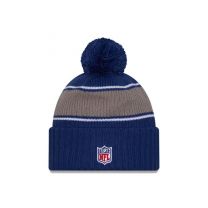 New Era Men's Royal Indianapolis Colts 2024 Sideline Cuffed Knit Hat with Pom