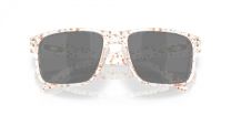 Oakley Men's OO9102 Holbrook Square Sunglasses, Clear Terrazzo/Prizm Black Polarized, 57 mm