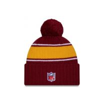 New Era Men's Burgundy Washington Commanders 2024 Sideline Cuffed Knit Hat with Pom